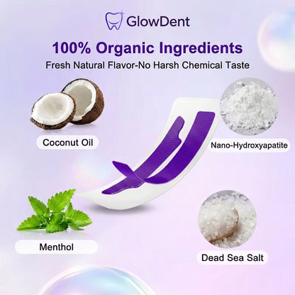 GlowDent – Μωβ Ταινίες Λεύκανσης Δοντιών (Σετ 7 Ταινιών)
